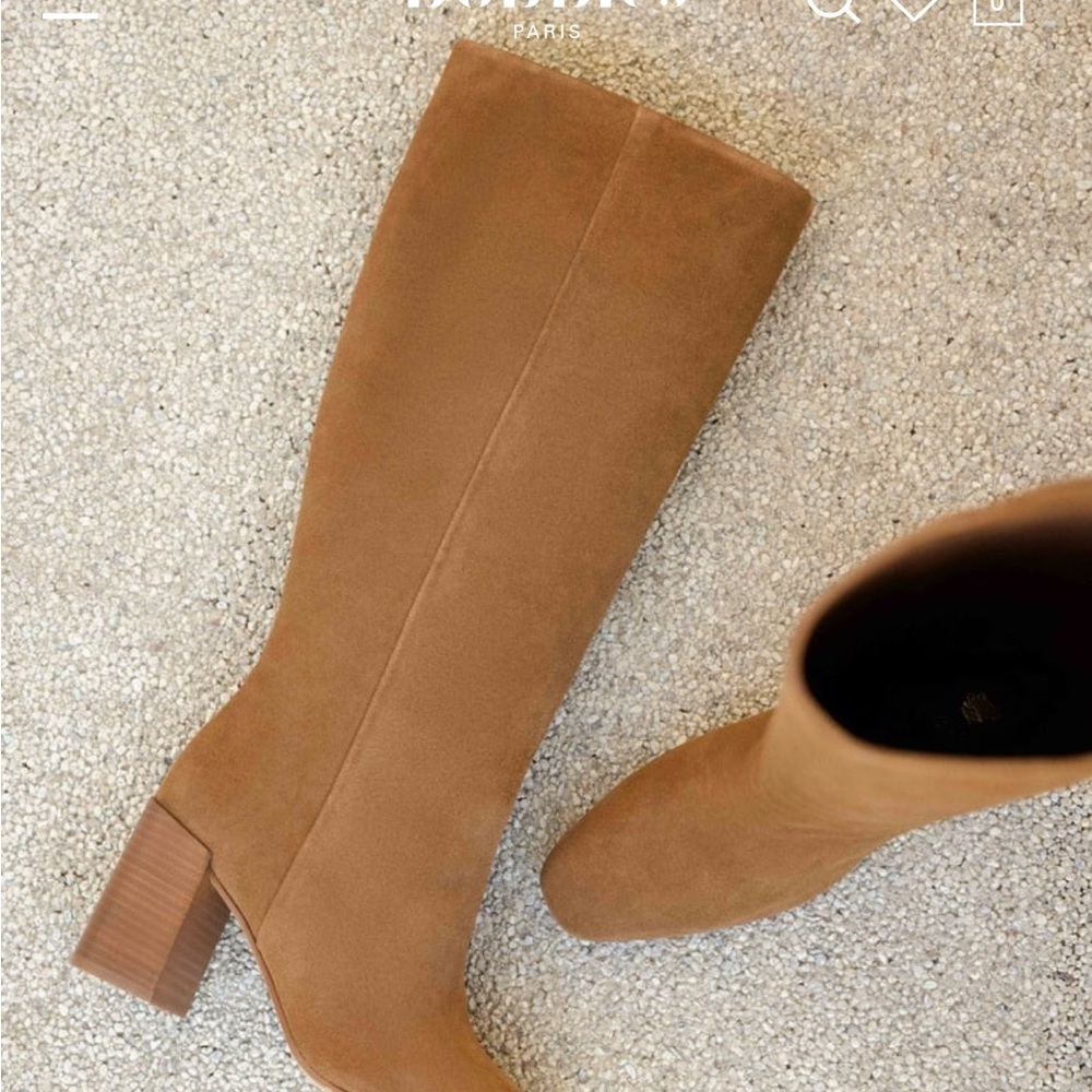 Bobbies Hisae Camel Heeled Boots with Block Heel